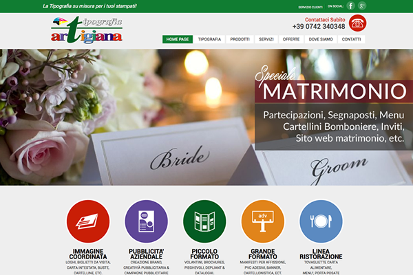 Sito web tipografia