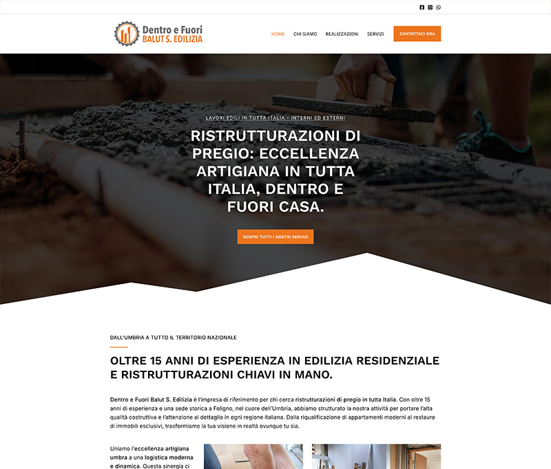 Realizzazione siti web Realizzazione siti web: Balut Edilizia